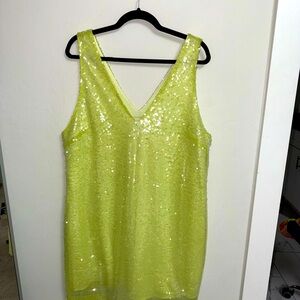 Elegant Sequin Dress in Light Green